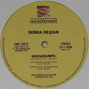 Debra Dejean - Goosebumps / Underfire - VG+ 12" Single 1981 Handshake USA - Disco