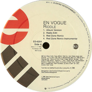 En Vogue – Riddle - VG+ 12" Promo Single Record Elektra Vinyl - House / Contemporary R&B