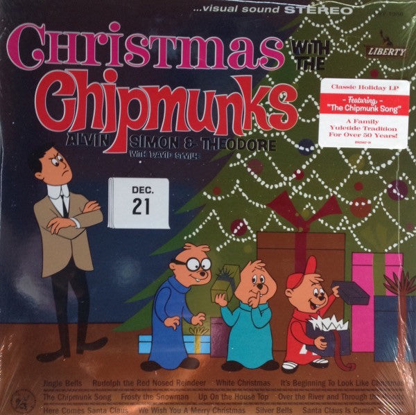 Alvin, Simon And Theodore With David Seville ‎– Christmas With The Chipmunks (1962)- New LP Record 2014 Liberty USA Vinyl & Foil Cover - Holiday / Novelty / Children's - Shuga Records