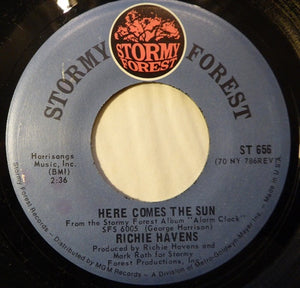 Richie Havens ‎– Here Comes The Sun / Younger Men Get Older MINT- 7" Single 45 rpm 1971 Stormy Forest USA - Blues Rock