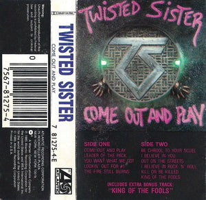 Twisted Sister ‎– Come Out And Play - Used Cassette Tape Atlantic 1985 USA - Rock / Hard Rock - Shuga Records