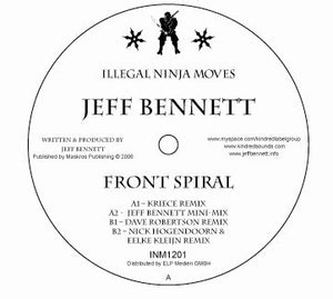 Jeff Bennett ‎– Front Spiral - New 12" Single 2007 Illegal Ninja Moves Australia Vinyl - Tech House