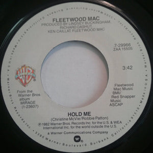 Fleetwood Mac - Hold Me / Eyes Of The World VG+ - 7" Single 45RPM 1982 Warner Bros. USA - Rock