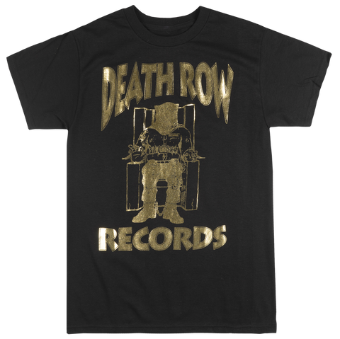 Men's Black and Gold 'Death Row Records' T-Shirt