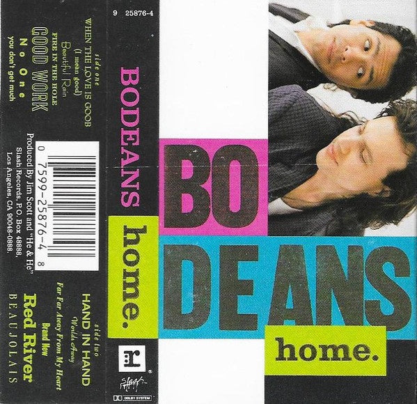 BoDeans - Home. - Mint- Cassette Tape 1989 Slash USA - Alternative Rock
