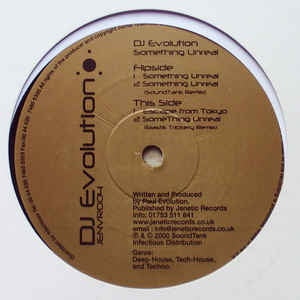 DJ Evolution ‎– Something Unreal  DJ Evolution ‎– Something Unreal - VG+ 12" Single Record 2000 UK - Techno