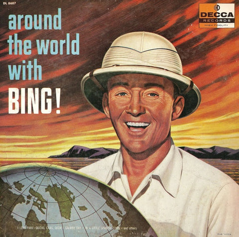 Bing Crosby ‎– Around The World With Bing! - VG+ Lp Record 1958 Decca USA Mono Vinyl - Jazz
