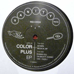 Color Plus ‎– Color Plus EP - New 12" Single Record 2017 Vanity Press USA Vinyl - Detroit House / Juke / Techno