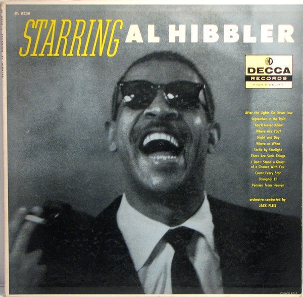 Al Hibbler ‎- Starring Al Hibbler - VG+ Lp Record 1956 Decca USA Mono Vinyl - Jazz - Shuga Records