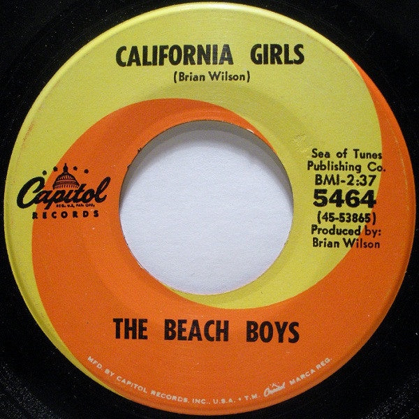 The Beach Boys ‎– California Girls / Let Him Run Wild - VG 45rpm 1965 USA Capitol Records - Rock / Pop / Surf - Shuga Records