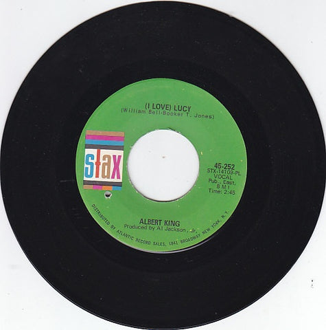 Albert King ‎– (I Love) Lucy / You're Gonna Need Me - VG- 45rpm 1968 USA - Blues / Soul