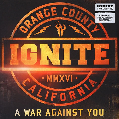 Ignite ‎– A War Against You - New Lp Record 2016 Century Media Germany Import Red 180 gram Vinyl - Hardcore