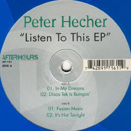 Peter Hecher ‎– Listen To This EP - VG 12" Single 2001 USA - Chicago House