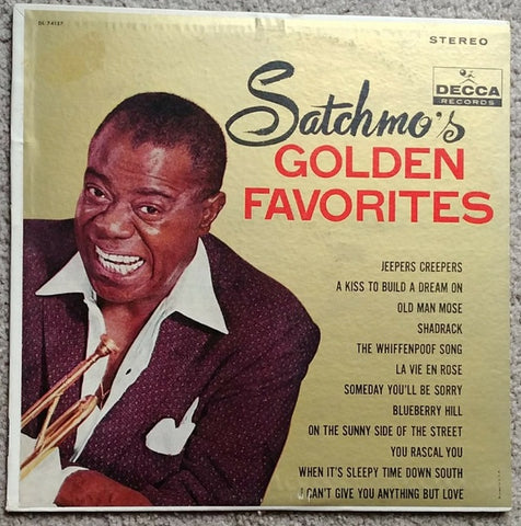 Louis Armstrong ‎– Satchmo's Golden Favorites VG- 1960 Decca Stereo USA Lp - Jazz