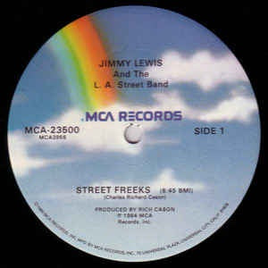 Jimmy Lewis And The L.A. Street Band ‎– Street Freeks- VG+ 12" Single Record - 1984 USA MCA Vinyl - Electro