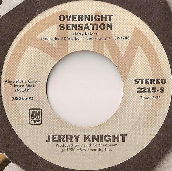 Jerry Knight ‎– Overnight Sensation / Freek Show VG+ - 7