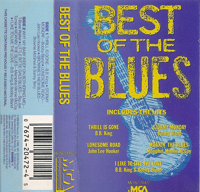 B.B. King/John Lee Hooker/Bobby Bland/Big Joe Turner/T-Bone Walker & More - Best Of The Blues - VG+ Cassette Tape USA 1988 - Chicago Blues