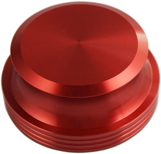 Record Pro Record Weight Stabilizer with Protective Pad 425 gram 16oz Vinyl Turntable Weight – Durable & Stylish LP Stabilizer – Fits Any Turntable - Red - Shuga Records