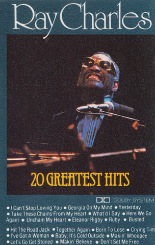 Ray Charles ‎– 20 Greatest Hits - Used Cassette Platinum - Rhythm & Blues / Soul