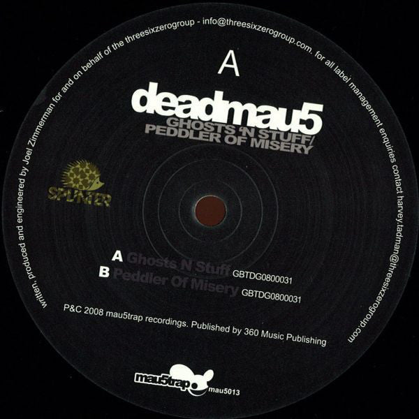 Deadmau5 - Ghosts 'N Stuff / Peddler Of Misery - Mint- 12" Single (UK Import) 2008 - House/Electro