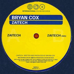Bryan Cox ‎– Zaitech - VG+ 12" Single Record 2003 USA - Chicago House