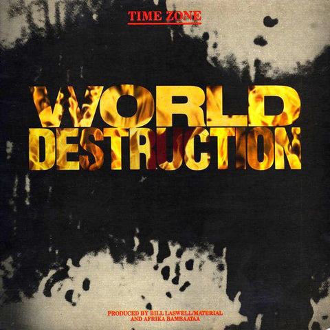Time Zone ‎– World Destruction - VG+ 12" Single Record USA 1984 - Electro