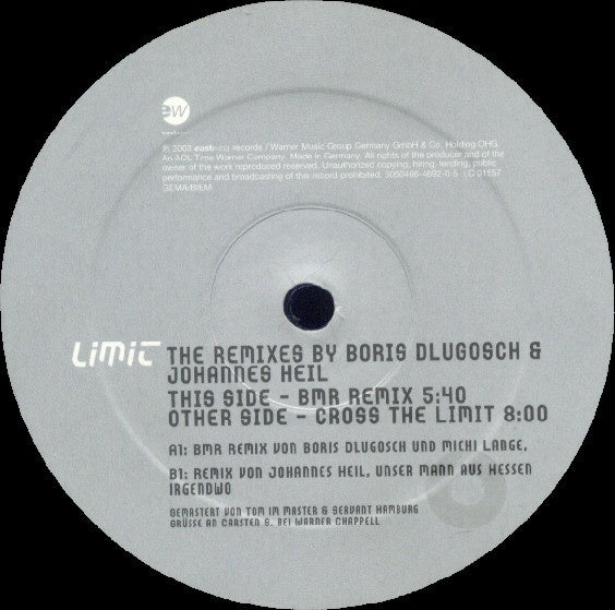 Deichkind ‎- Limit (The Remixes By Boris Dlugosch & Johannes Heil) - Mint- 12" Single 2003 Germany - Tech House - Shuga Records