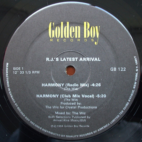 R.J.'s Latest Arrival - Harmony Mint- - 12" Single 1984 Golden Boy USA - Disco