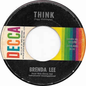 Brenda Lee ‎– The Waiting Game / Think VG+ - 7" Single 45RPM 1964 Decca USA - Pop
