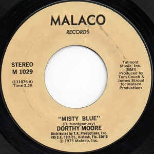 Dorthy Moore- Misty Blue / Here It Is- VG+ 7" Single 45RPM- 1975 Malaco Records USA- R&B