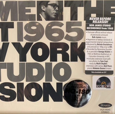 Bob James ‎– Once Upon A Time: The Lost 1965 New York Studio Sessions - New LP Record Store Day 2020  Resonance 180 Gram Numbered Vinyl - Jazz