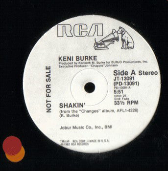 Keni Burke - Shakin' Mint- - 12" Single 1982 RCA USA Promo - Funk