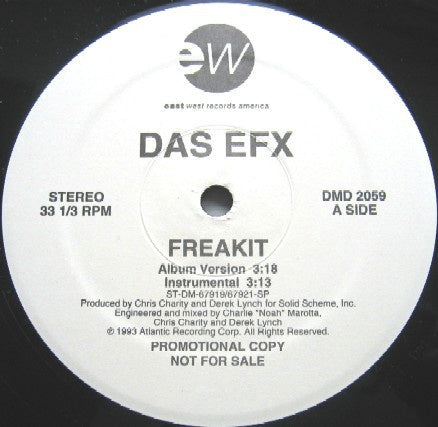 Das EFX ‎– Freakit - Mint- 12" Single White Label Promo 1993 USA - Hip Hop