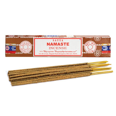 Satya Nag Champa - Namaste Incense - New 15g Pack (12 Sticks)