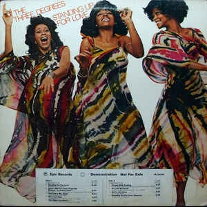 The Three Degrees - Standing Up For Love - VG+ Lp Promo 1977 Epic USA - Funk / Soul