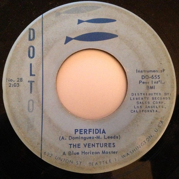 The Ventures ‎– Perfidia / No Trespassing - VG 45rpm 1960 USA - Rock / Surf - Shuga Records