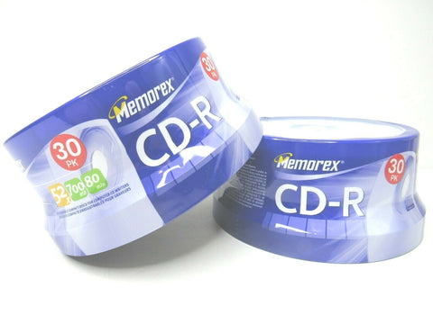 New CDR Memorex CD-R 30 Pack 52x Speed 700 MB 80 Minutes Recordable