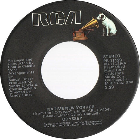Odyssey ‎– Native New Yorker / Ever Lovin' Sam - VG+ 45rpm 1977 USA RCA Records - Disco