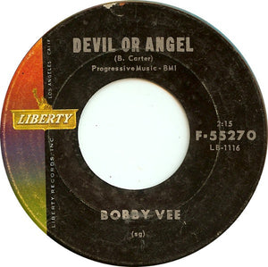 Bobby Vee ‎– Devil Or Angel / Since I Met You Baby - VG+ 45rpm 1960 USA - Pop / Rock - Shuga Records