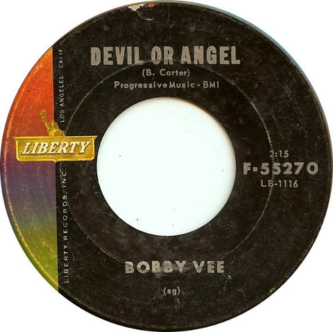 Bobby Vee ‎– Devil Or Angel / Since I Met You Baby - VG+ 45rpm 1960 USA - Pop / Rock
