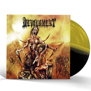 Devourment ‎– Butcher The Weak (2005) - New Vinyl Record 2017 Unique Leader Reissue on 'Mustard and Black' Vinyl - Death Metal