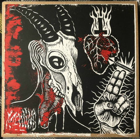 Melvins ‎– Sabbath - Mint- 10" EP Record 2018 Amphetamine Reptile Fluorescent Red & Black Pinwheel Vinyl & Numbered - Doom Metal