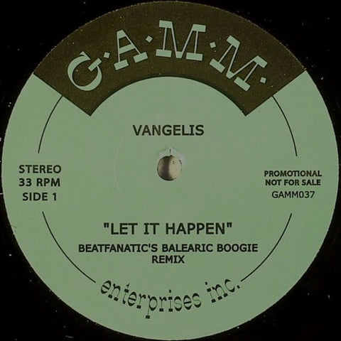 Vangelis / Turelli ‎– Let It Happen / Mekano - Mint 12" Single Sweden Import 2007 - Italo-Disco