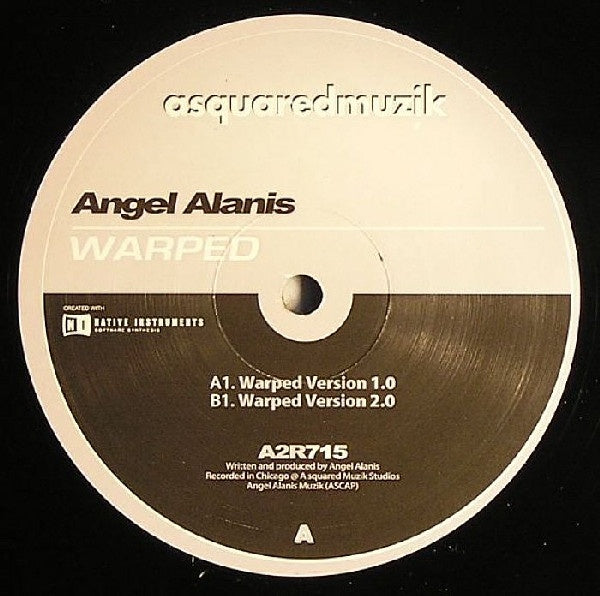 Angel Alanis ‎- Warped - New 12" Single Record 2007 A Squared USA Vinyl - Chicago Techno - Shuga Records