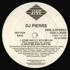 D.J. Pierre - Come Fly With Me - VG+ Promo 12" Single 1990 Jive USA - Electronic / House