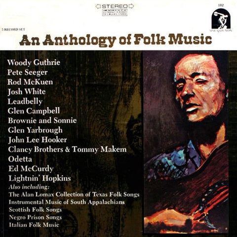 Pete Seeger / Leadbelly / Woody Guthrie / Lightnin' Hopkins / John Lee Hooker & Many More ‎– An Anthology Of Folk Music - VG+ 5 Lp Box Set Stereo USA 1960's Original Press - Folk / Blues
