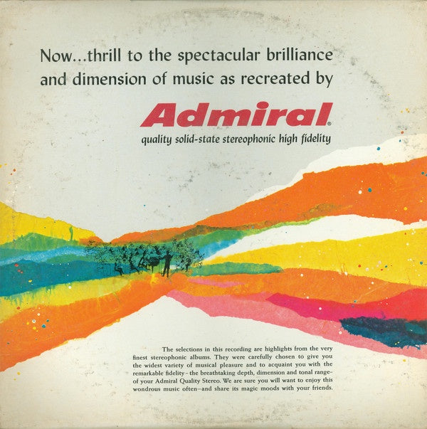Various - Admiral Stereophonic Demonstration Record - VG+ LP Record 1964 RCA Victor USA Original Vinyl - Stereo Test / Demonstration - Shuga Records