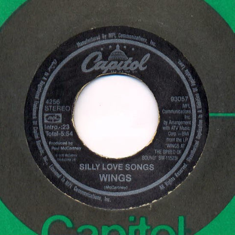 Wings ‎– Silly Love Songs / Cook Of The House - VG+ 45rpm 1976 USA - Rock / Pop