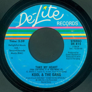 Kool & The Gang - Take My Heart (You Can Have It If You Want It) / Just Friends VG - 7" Single 45RPM 1981 De-Lite USA - Disco