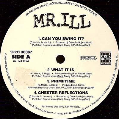 Mr. ILL ‎– Rebirth - M- 12" Sampler 1996 Cell Block Records US - Gangsta Rap